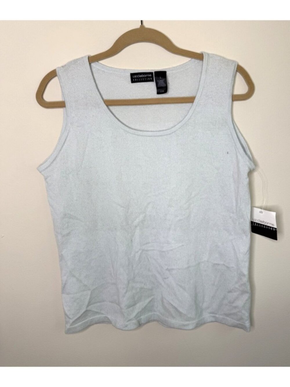Deadstock Vintage 90s Cashmere Sweater Soft Sleeveless Blue Luxury